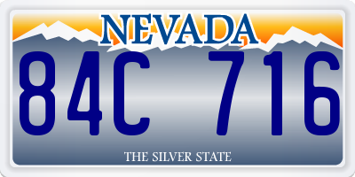NV license plate 84C716