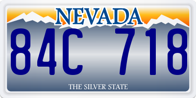 NV license plate 84C718