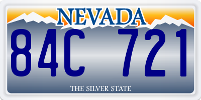 NV license plate 84C721