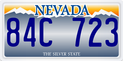 NV license plate 84C723