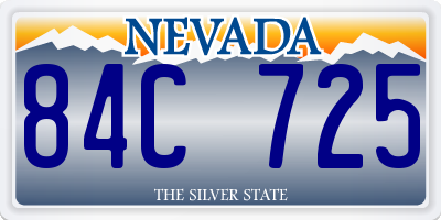 NV license plate 84C725