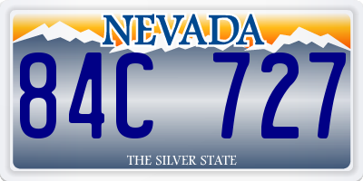 NV license plate 84C727