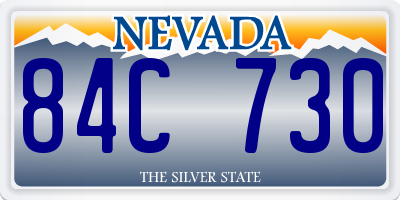NV license plate 84C730