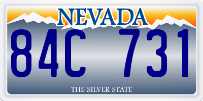 NV license plate 84C731