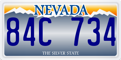 NV license plate 84C734