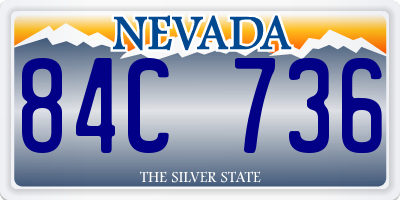 NV license plate 84C736