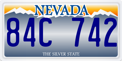 NV license plate 84C742