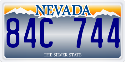 NV license plate 84C744