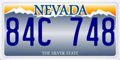 NV license plate 84C748