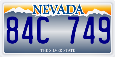 NV license plate 84C749
