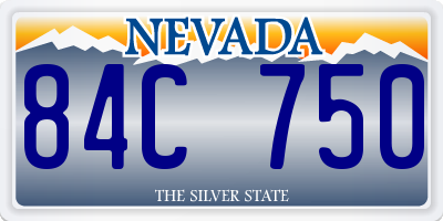 NV license plate 84C750