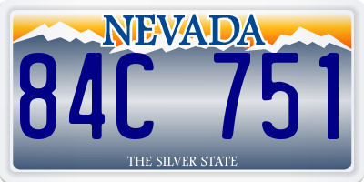 NV license plate 84C751
