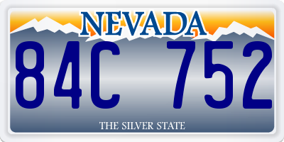 NV license plate 84C752