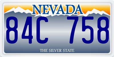 NV license plate 84C758