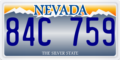 NV license plate 84C759