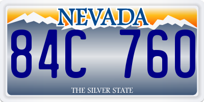 NV license plate 84C760