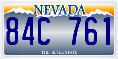 NV license plate 84C761