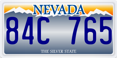 NV license plate 84C765