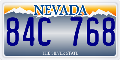 NV license plate 84C768