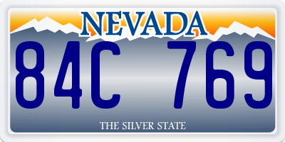 NV license plate 84C769