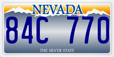 NV license plate 84C770