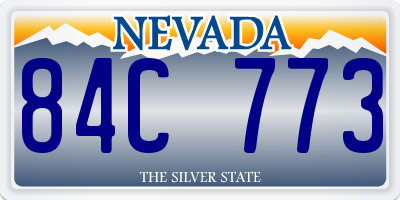 NV license plate 84C773