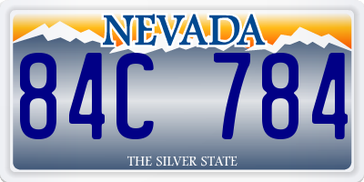 NV license plate 84C784