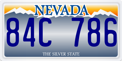 NV license plate 84C786
