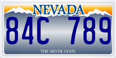 NV license plate 84C789
