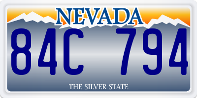 NV license plate 84C794