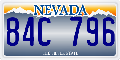 NV license plate 84C796