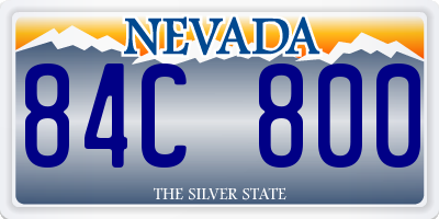 NV license plate 84C800