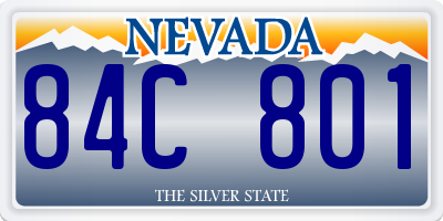 NV license plate 84C801