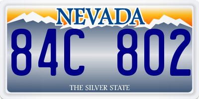 NV license plate 84C802