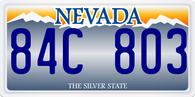 NV license plate 84C803