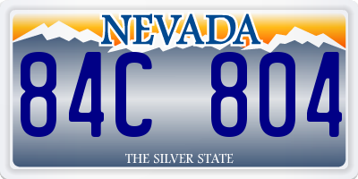 NV license plate 84C804