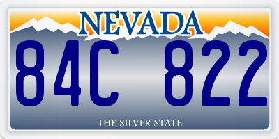 NV license plate 84C822