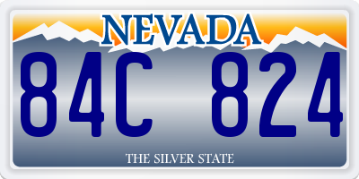 NV license plate 84C824