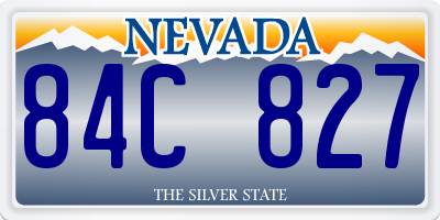 NV license plate 84C827