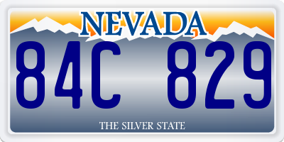 NV license plate 84C829