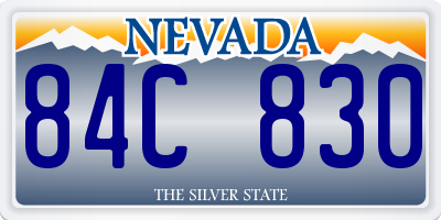 NV license plate 84C830