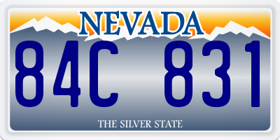 NV license plate 84C831