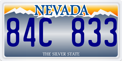 NV license plate 84C833