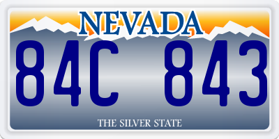 NV license plate 84C843