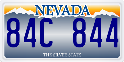 NV license plate 84C844