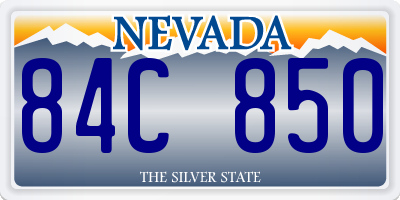 NV license plate 84C850
