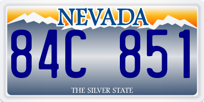 NV license plate 84C851
