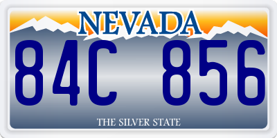 NV license plate 84C856