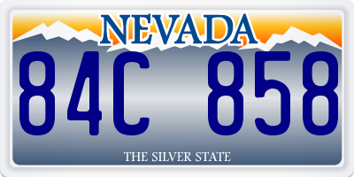 NV license plate 84C858