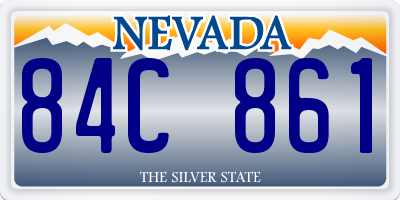 NV license plate 84C861